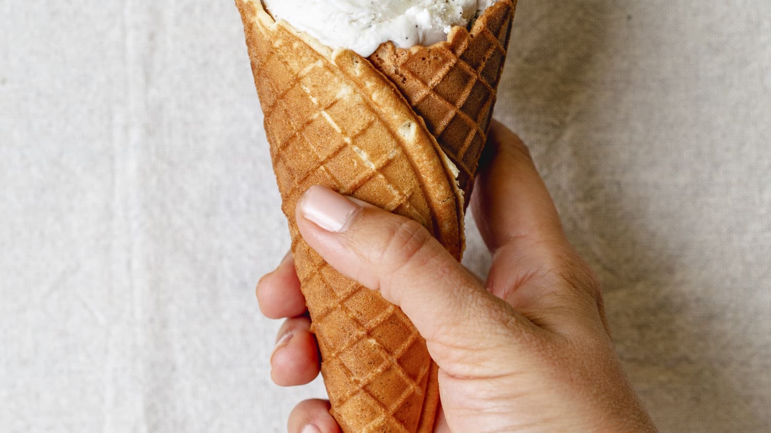 Calories in waffle 2025 cone ice cream